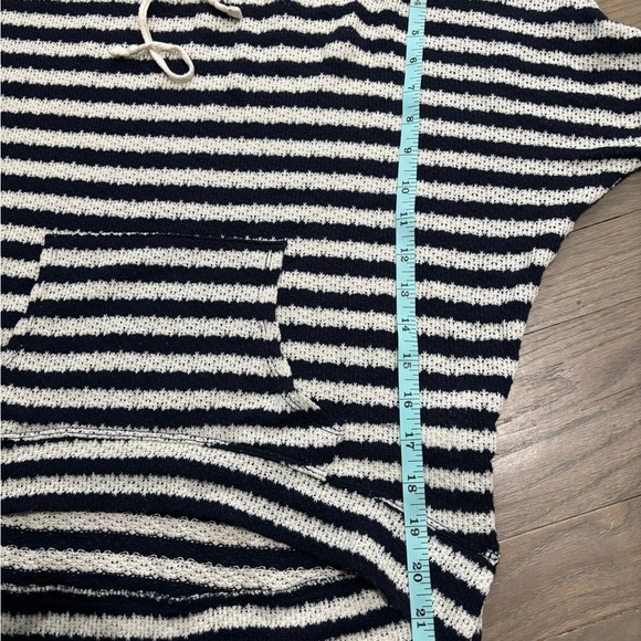 Abercrombie and Fitch Sweater Hoodie. Blue and cream white striped. XS - Picture 5 of 5